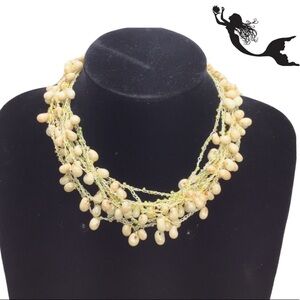 Boho Beach Mermaid Mother of Pearl Shell Necklace